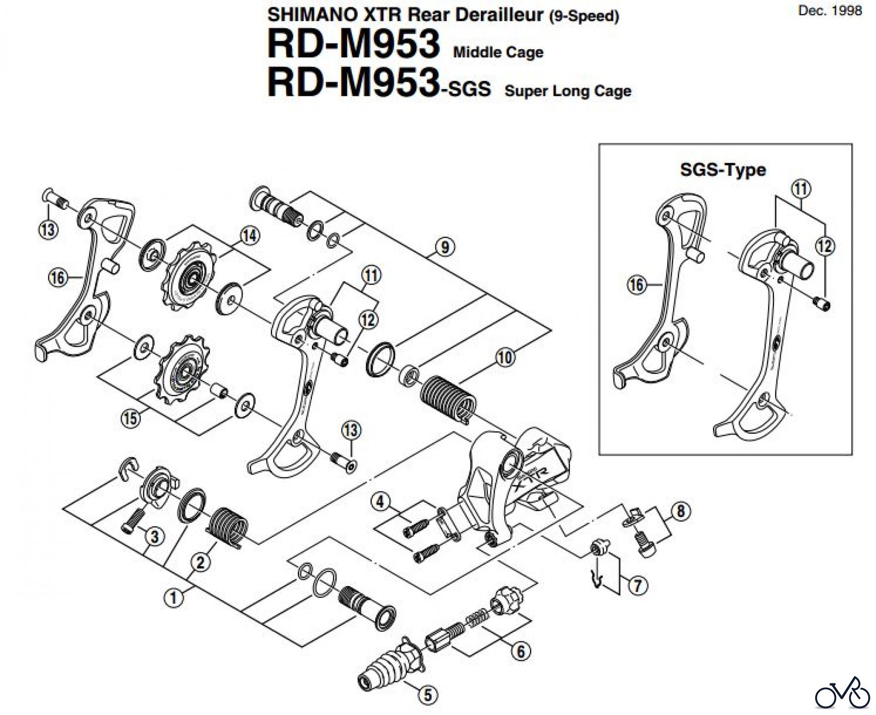 Shimano RD Rear Derailleur - Schaltwerk RD-M953-EV