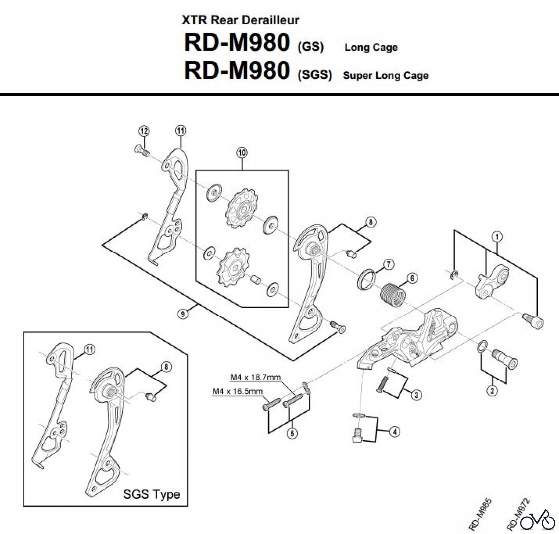 Shimano RD Rear Derailleur - Schaltwerk RD-M980-3085A