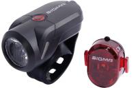 Fahrradzubehör AKKU-LEUCHTENSET SIGMA AURA 35 USB + NUGGET II