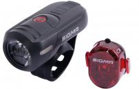 Fahrradzubehör AKKU-LEUCHTENSET SIGMA AURA 45 USB + NUGGET II