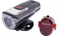 Fahrradzubehör AKKU-LEUCHTENSET SIGMA AURA 80 USB + NUGGET II