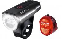 Fahrradzubehör AKKU-LEUCHTENSET SIGMA AURA 60 USB + NUGGET II
