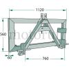Landtechnik Original GRANIT Anbaugeräte für Heckhydraulik Dreipunktadapter