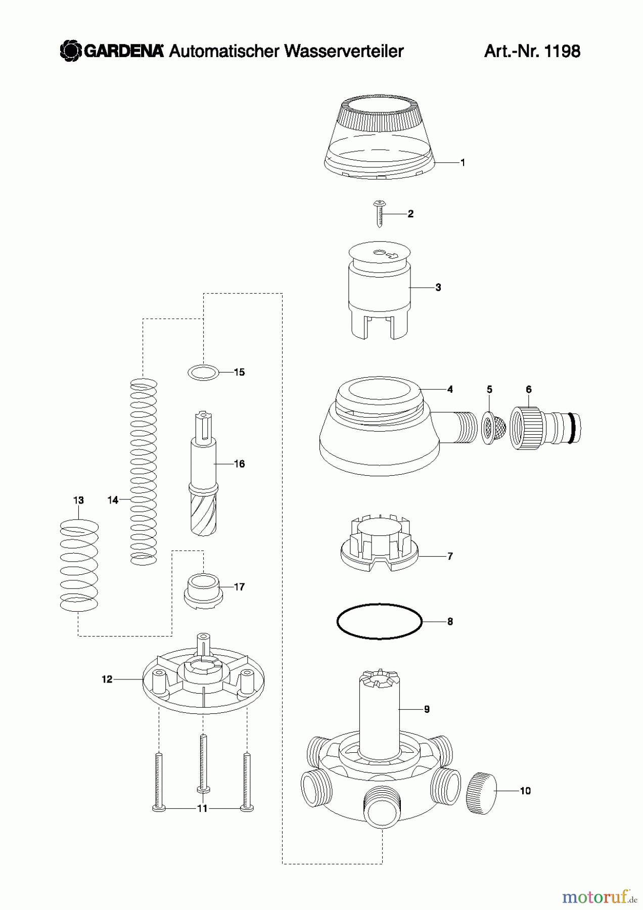 Gardena Wassertechnik Regner Automatischer Wasserverteiler