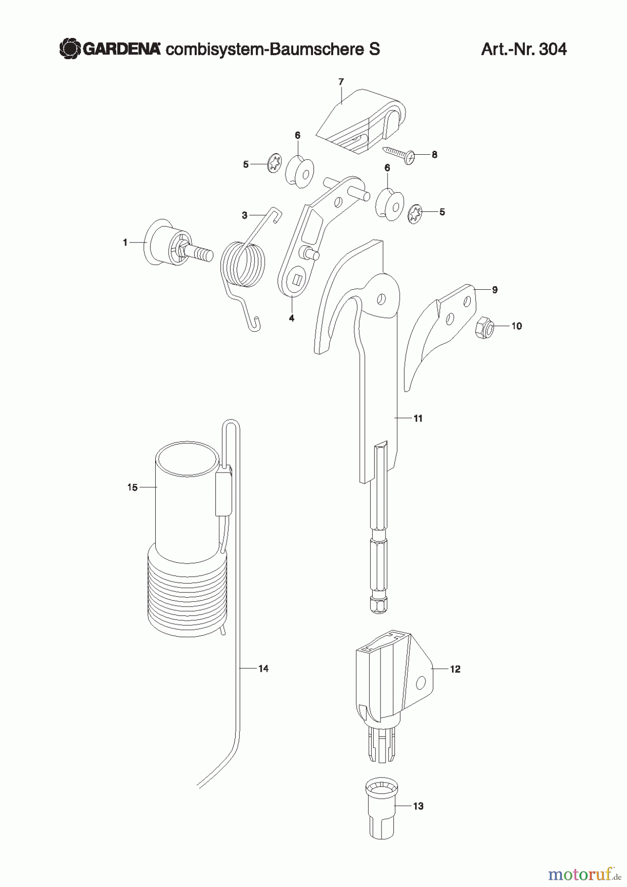 Gardena Gartenschere combisystem-Baumschere S