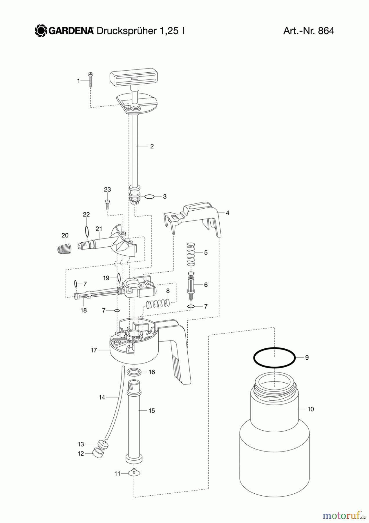 Gardena Wassertechnik Spritzgeräte Drucksprüher 1,25 l