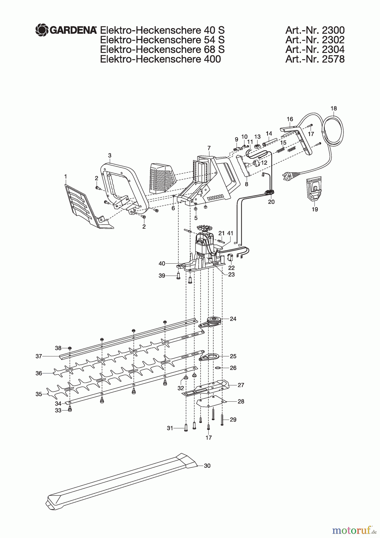  Gardena Heckenscheren Elektro-Heckenschere 68 S