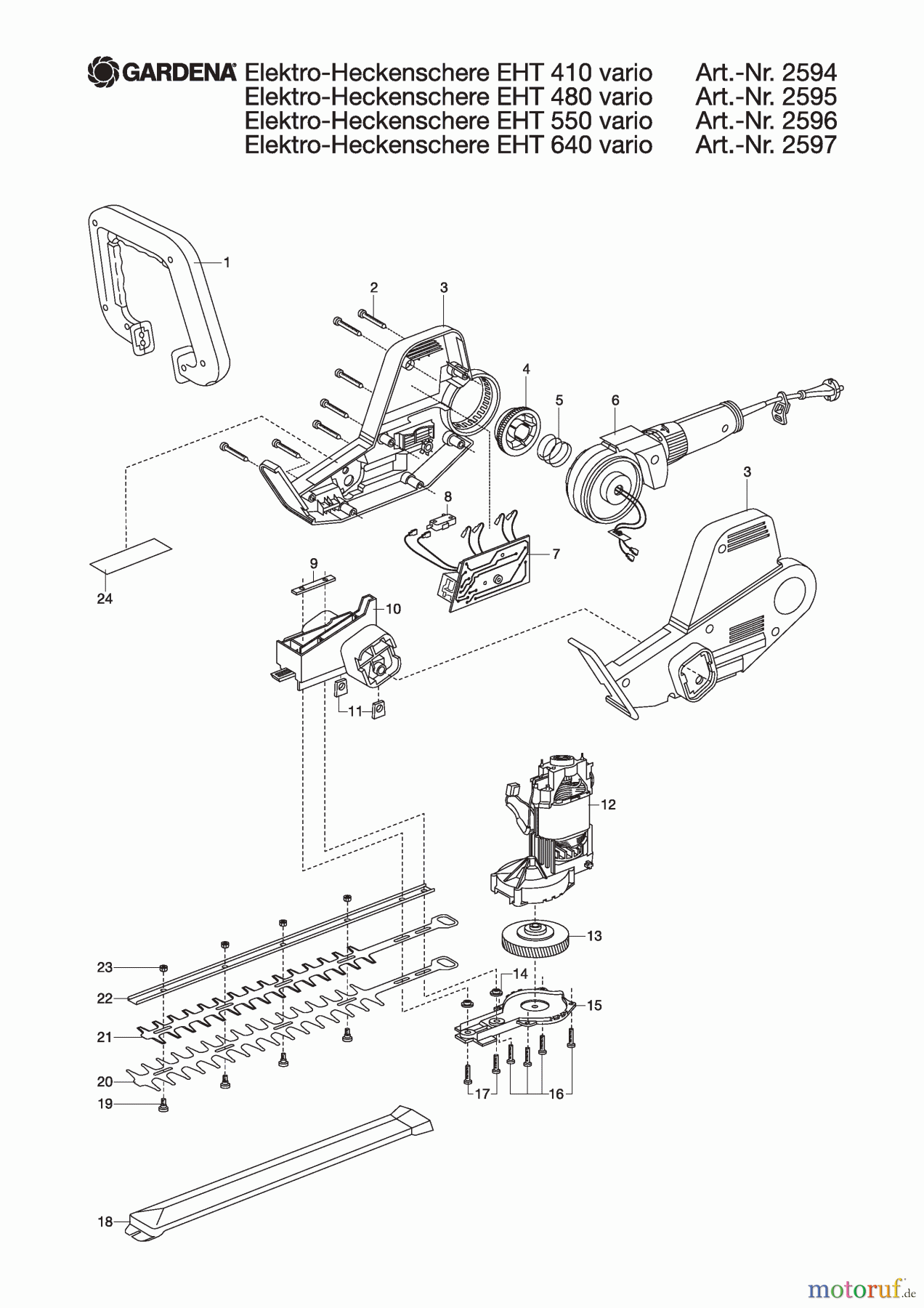 Gardena Heckenscheren Elektro-Heckenschere EHT 480 Vario