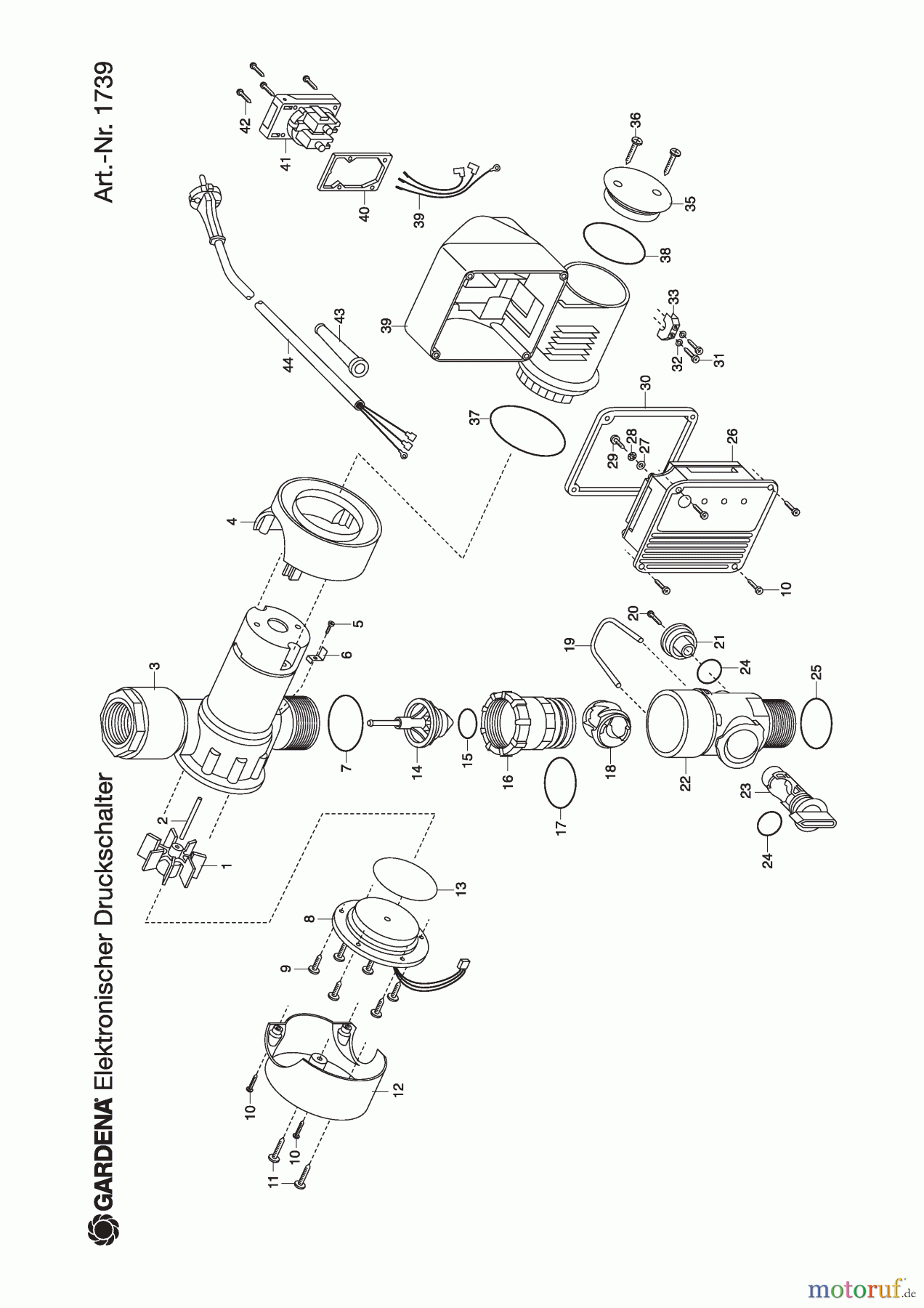 Gardena Wassertechnik Elektronischer Druckschalter