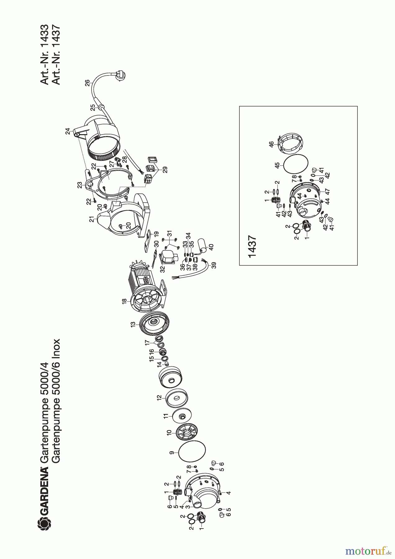 Gardena Wassertechnik Pumpen Gartenpume 5000/6 Inox
