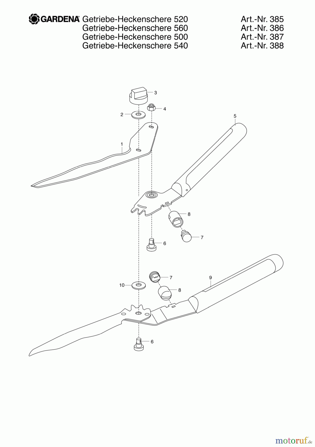 Gardena Heckenscheren Getriebe-Heckenschere 520