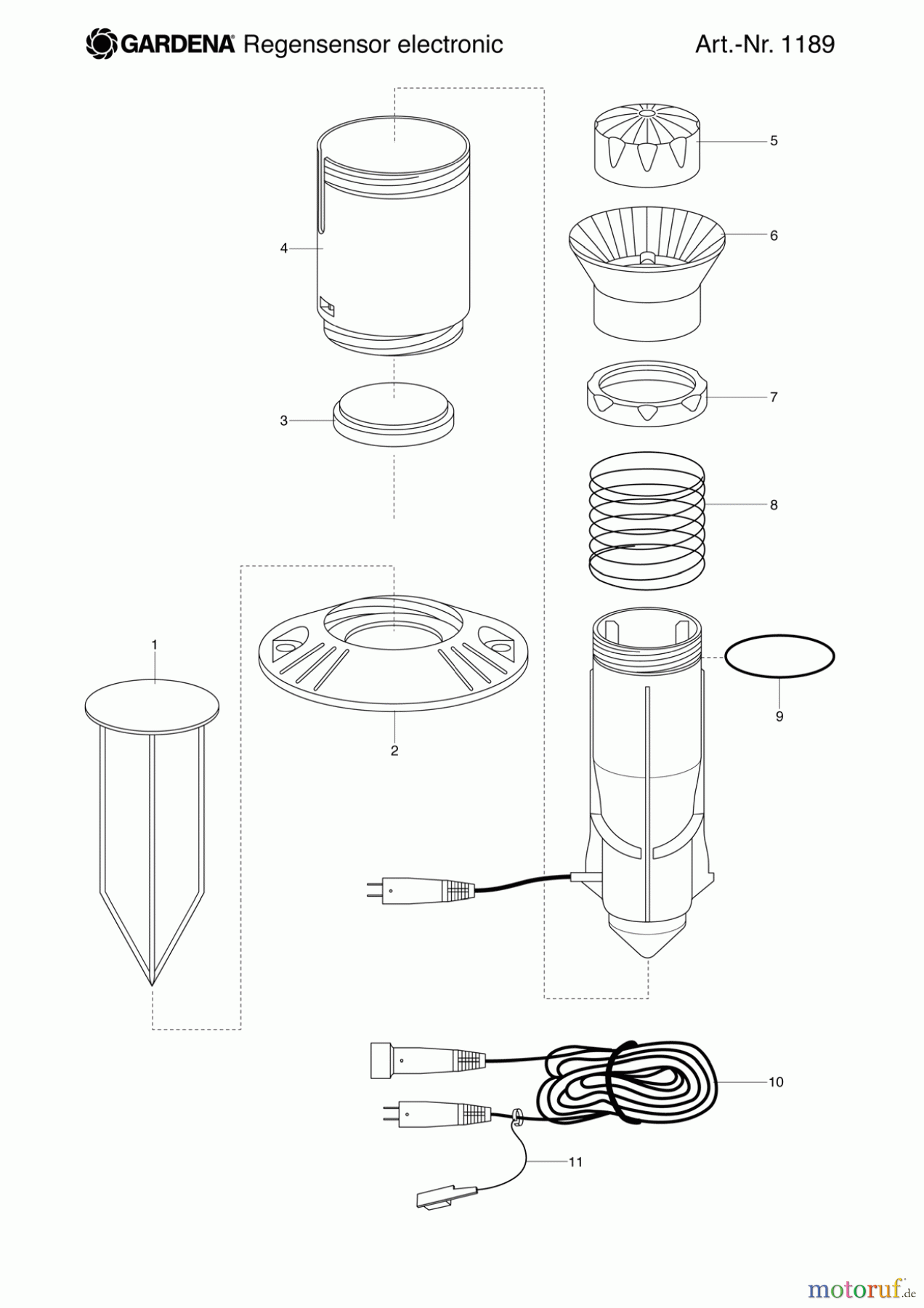 Gardena Wassertechnik Regensammler Regensensor electronic