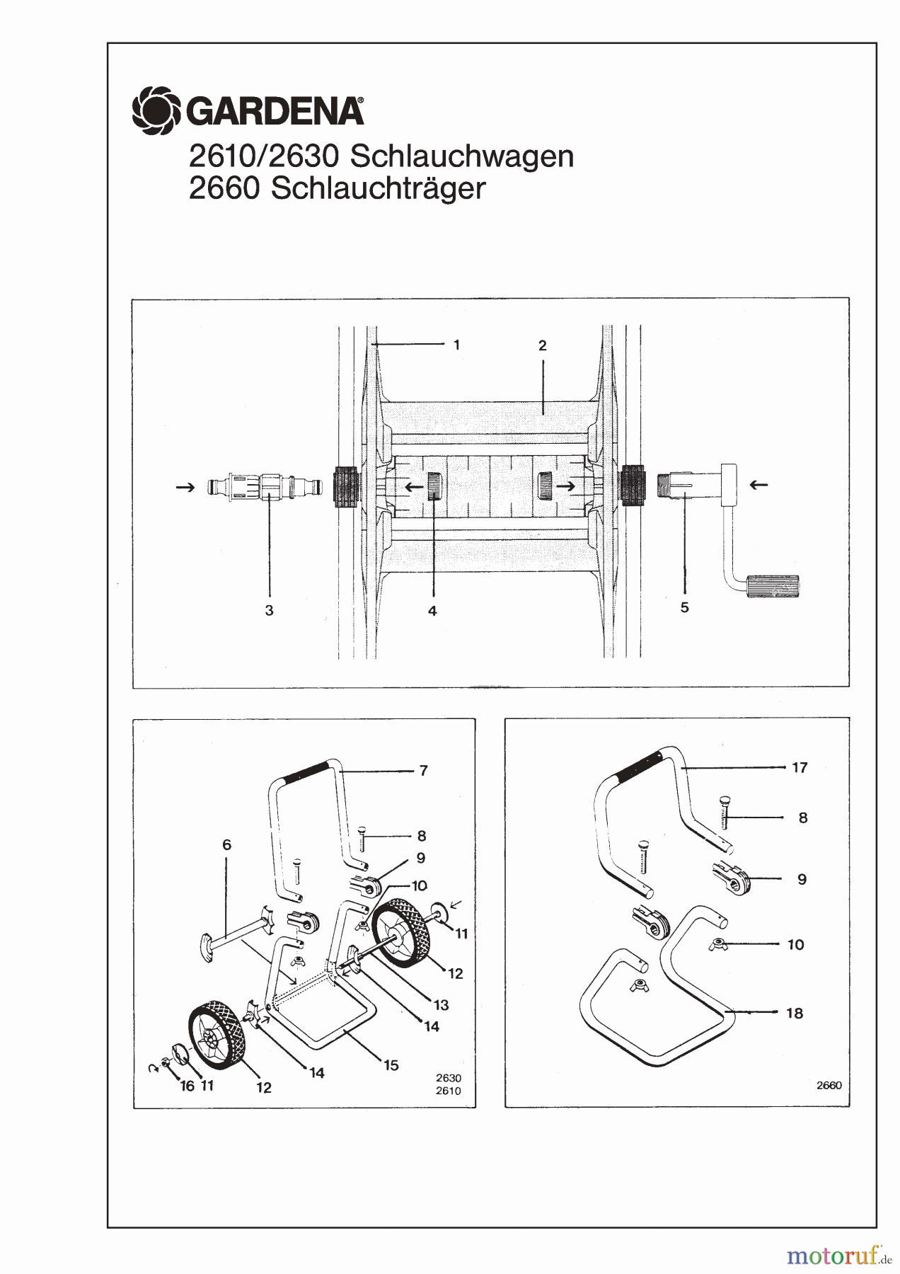Gardena Wassertechnik Schlauchwagen Schlauchwagen 60 m