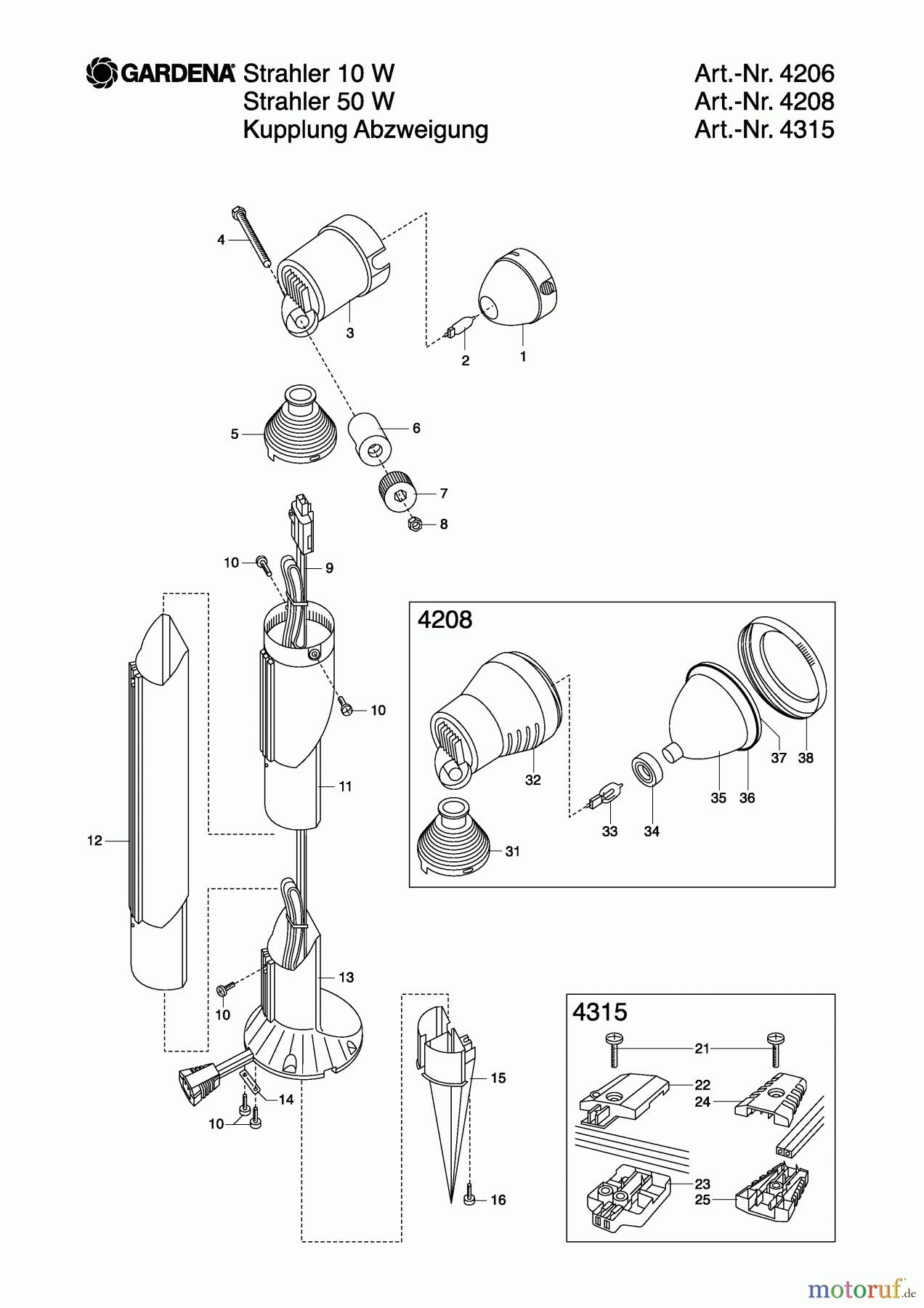 Gardena Beleuchtung Strahler 10 W