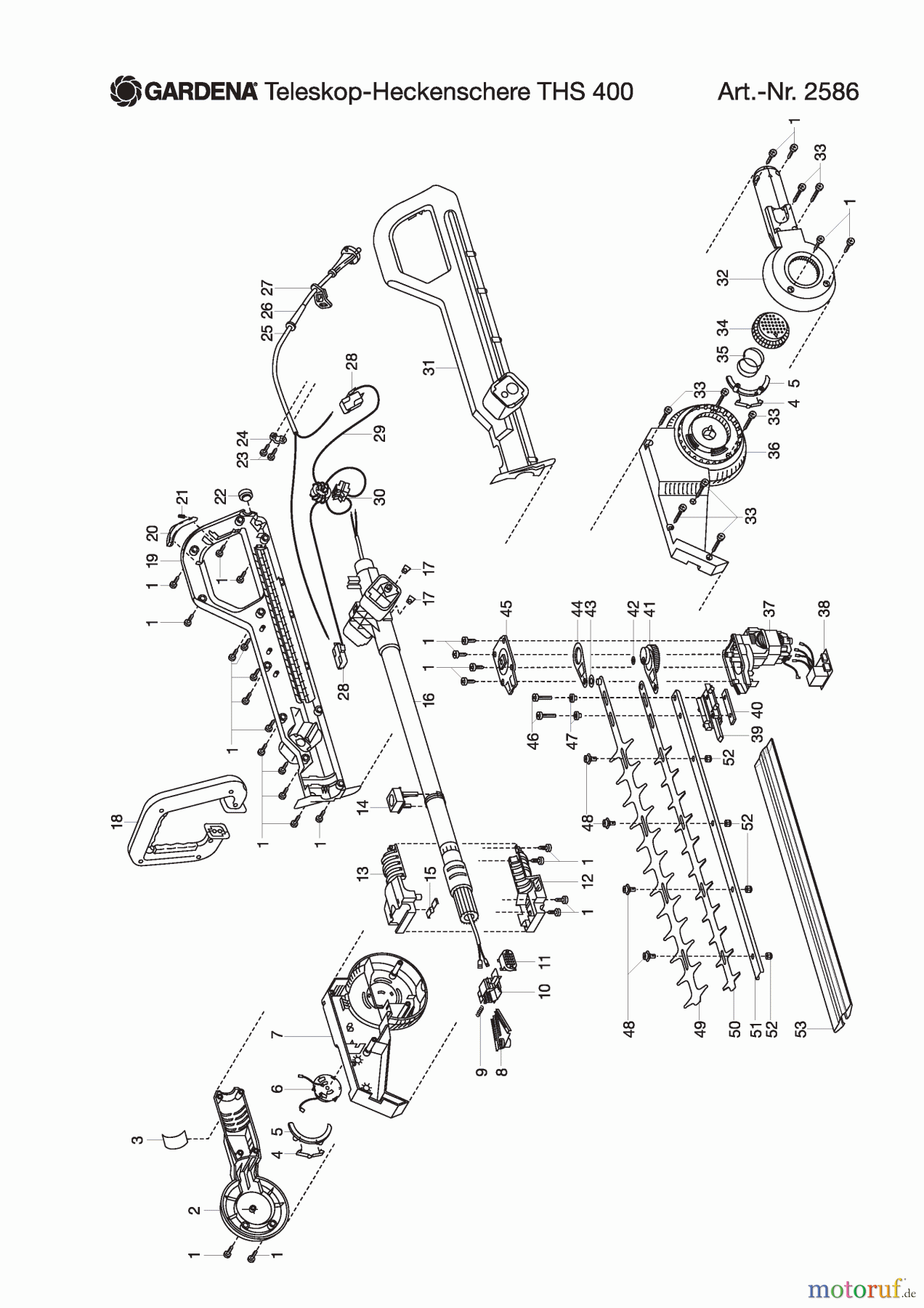 Gardena Heckenscheren Teleskop-Heckenschere THS 400