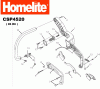 Homelite Benzin CSP4520 Ersatzteile Griff