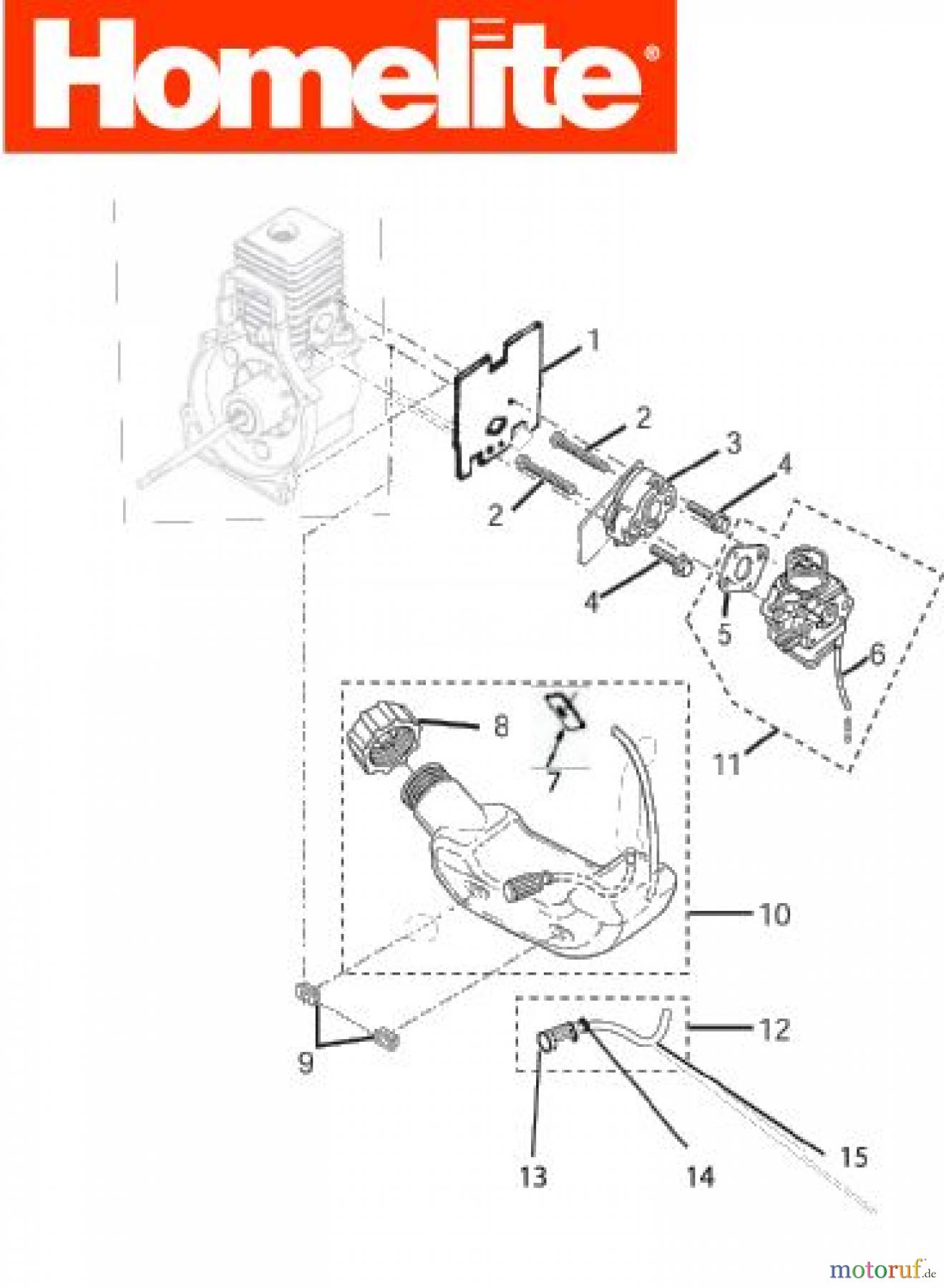  Homelite Motorsensen F3055 (Baujahr 2004-2010) Tank