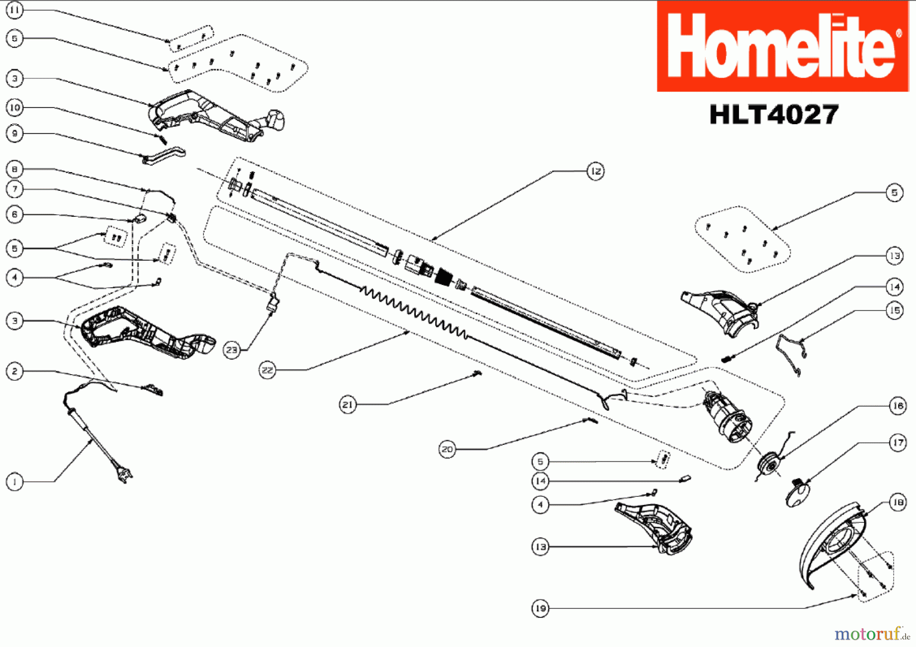 Homelite Trimmer Elektro HLT4027