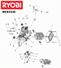 Ryobi Benzin RCS3335C Ersatzteile Tank