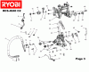 Ryobi Benzin RCS4040C2 Ersatzteile Tank, Griff