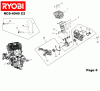 Ryobi Benzin RCS4040C2 Ersatzteile Kurbelwelle, Zylinder