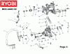 Ryobi Benzin RCS4446C2 Ersatzteile Tank, Griff