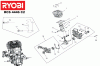 Ryobi Benzin RCS4446C2 Ersatzteile Kurbelwelle, Zylinder