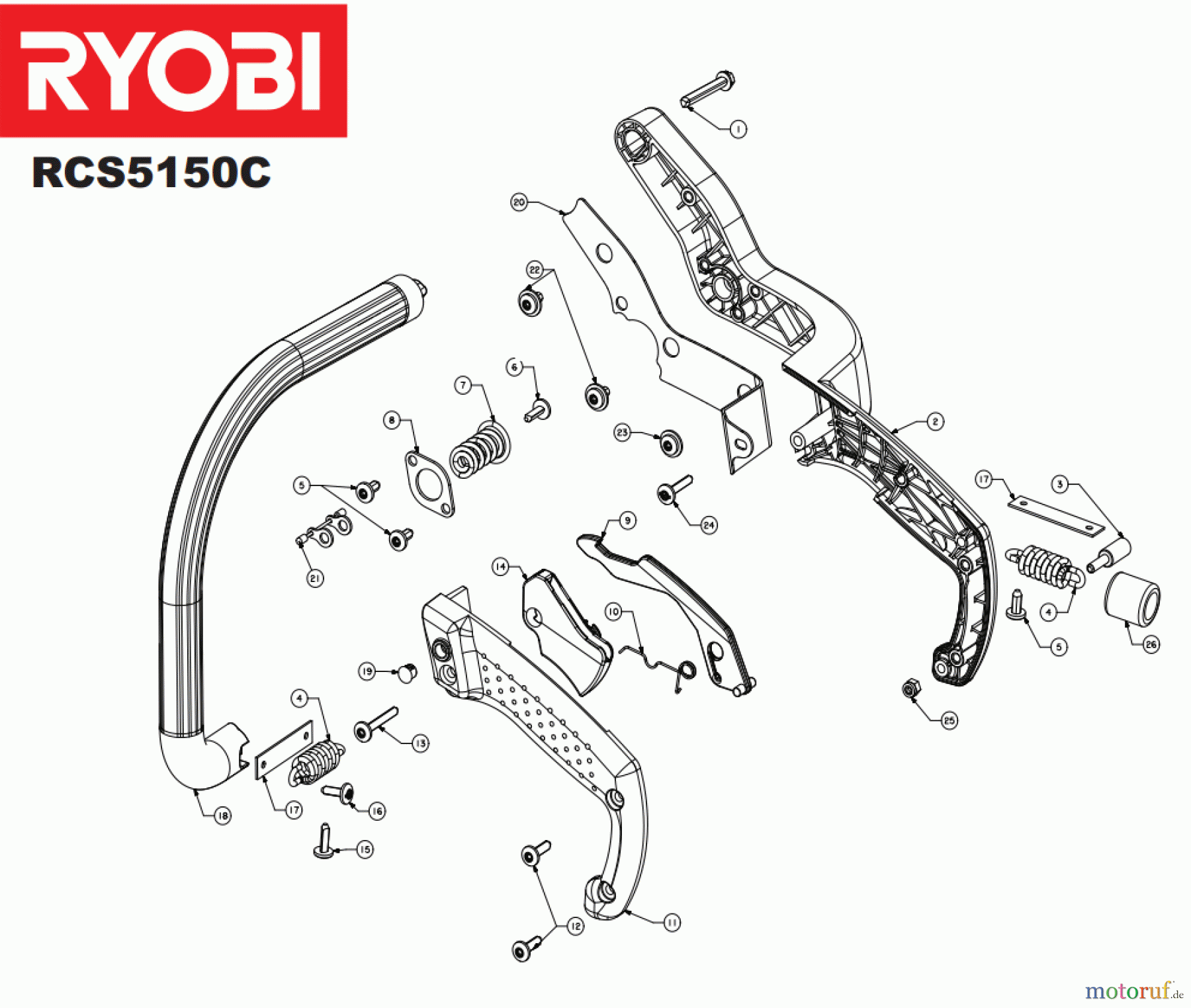 Ryobi Kettensägen Benzin RCS5150C, 5133000746 Seite 2