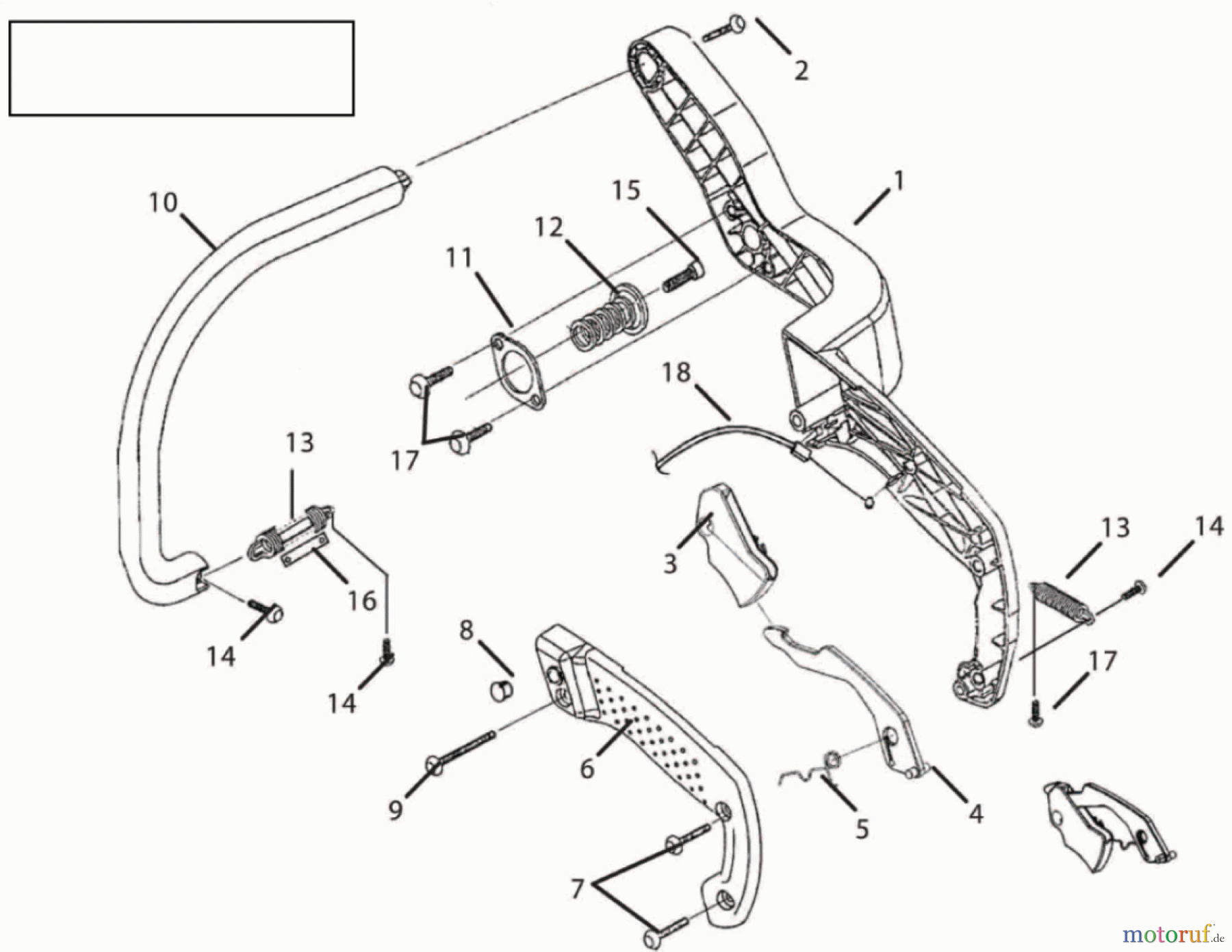 Ryobi Kettensägen Benzin PCN4545 Griff