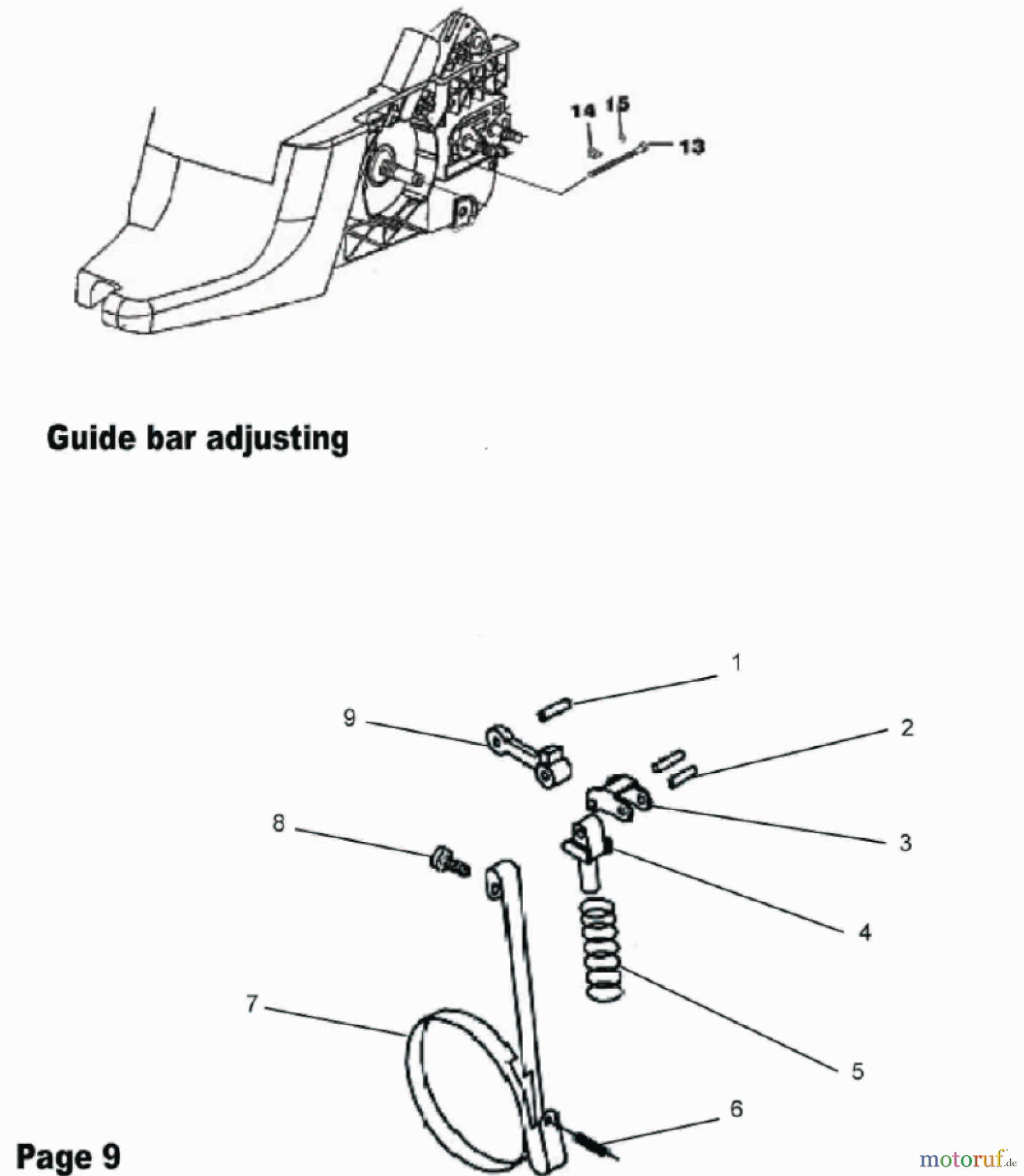 Ryobi Kettensägen Benzin PCN4545 Kettenbremse