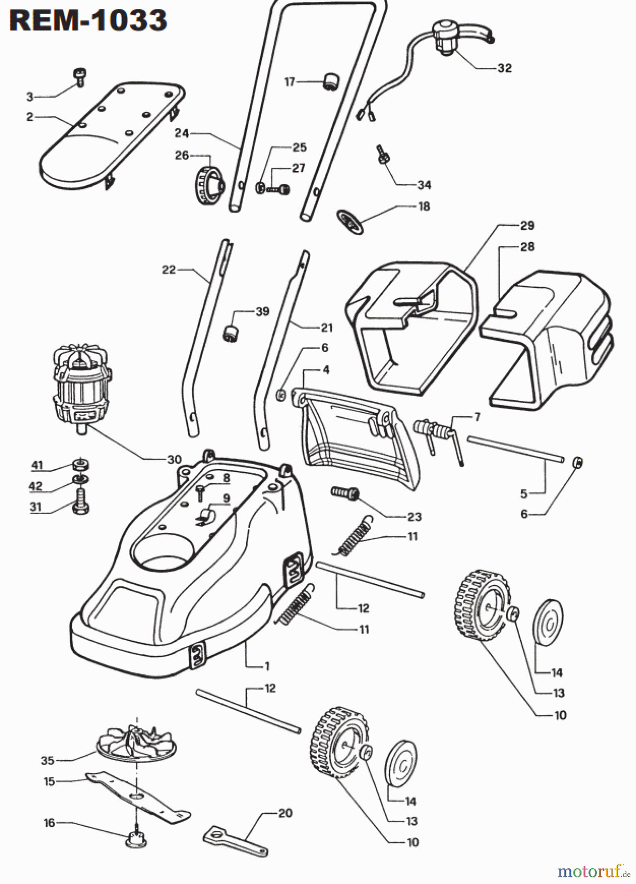 Ryobi Rasenmäher Elektro REM1033
