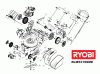 Ryobi Benzin RLM5319SME Ersatzteile Mähdeck, Räder, Holm