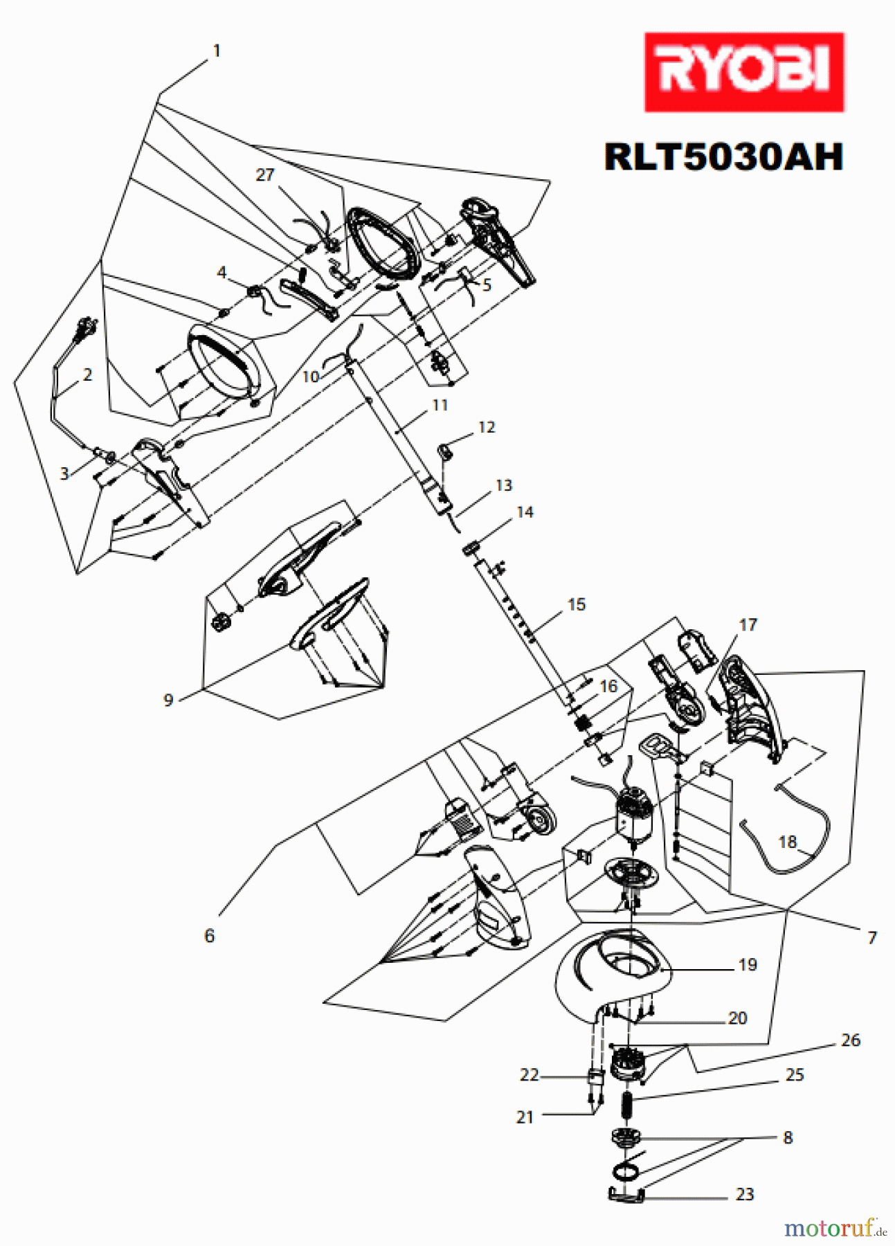 Ryobi Rasentrimmer Elektro RLT5030AH