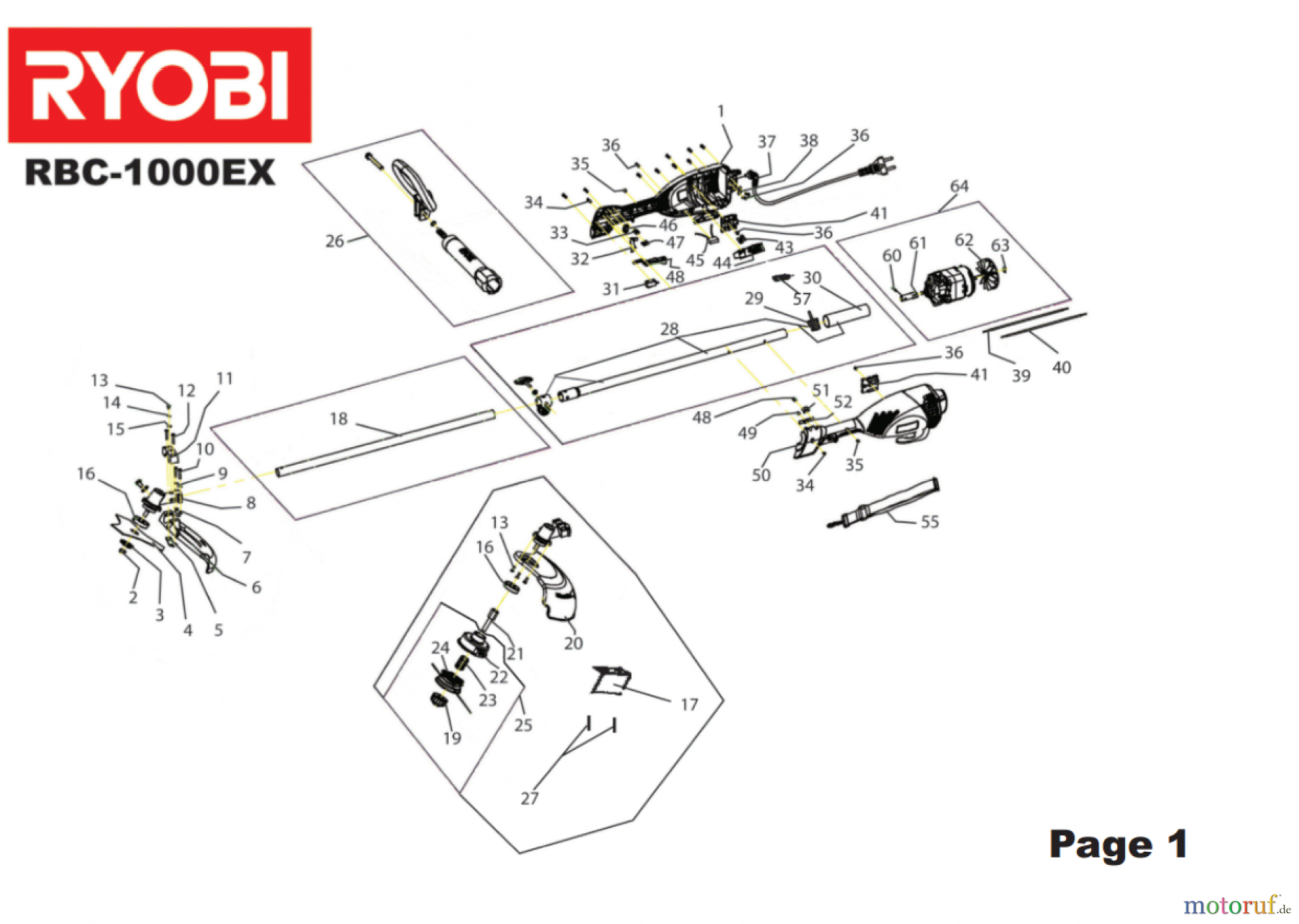  Ryobi Sensen Freischneider Elektro RBC1000EX