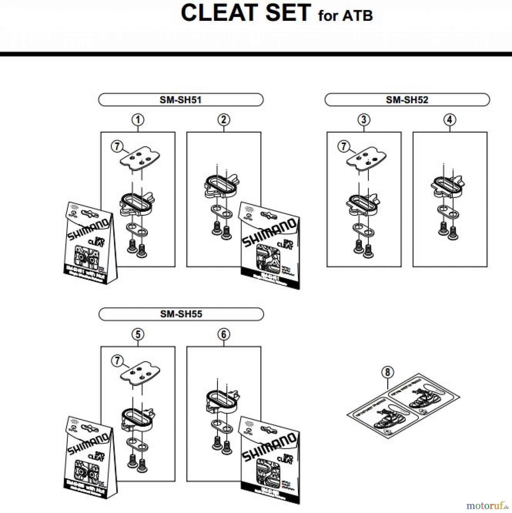 Shimano PD Pedal - Pedale Cleat-Set-ATB