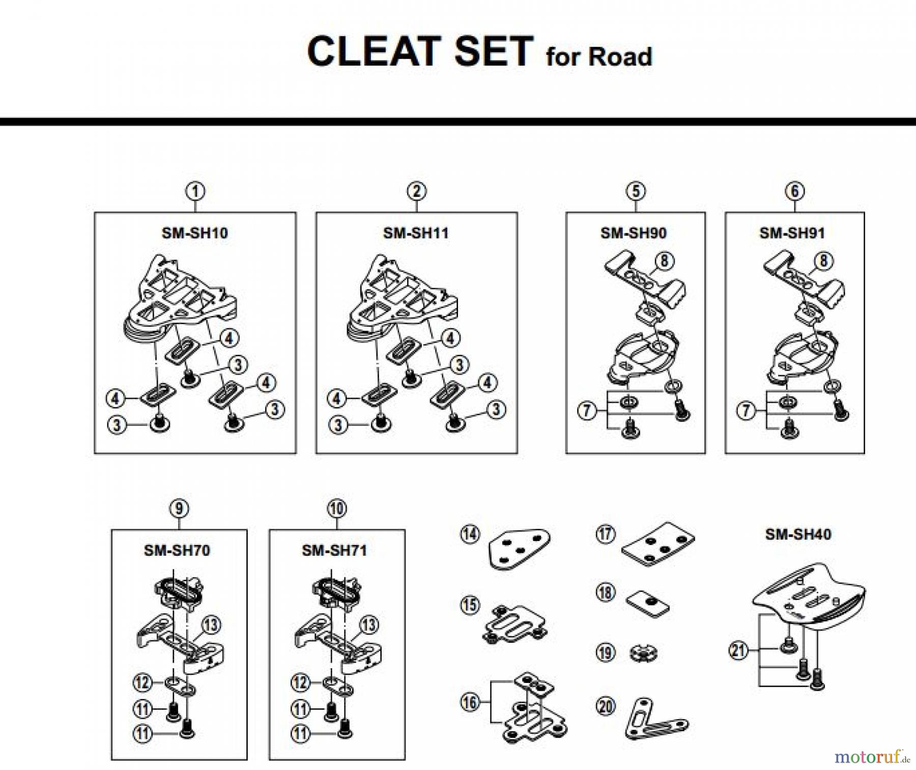 Shimano PD Pedal - Pedale Cleat-Set-Road-1136S