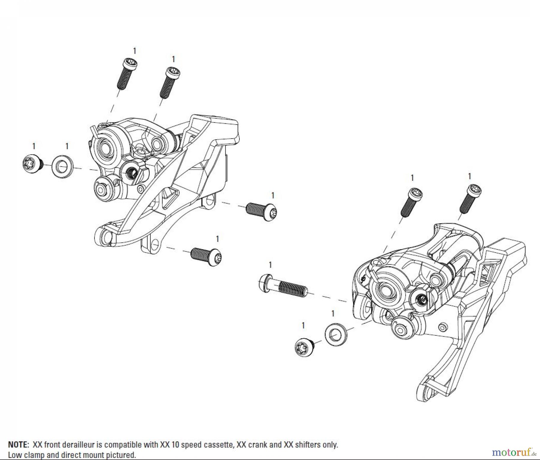 Sram Sram SRAM XX - FRONT DERAILLEUR 2x10 (2010-2012)