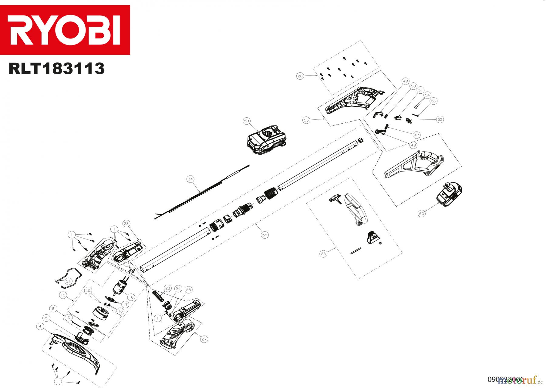 Ryobi Rasentrimmer Akku RLT183113