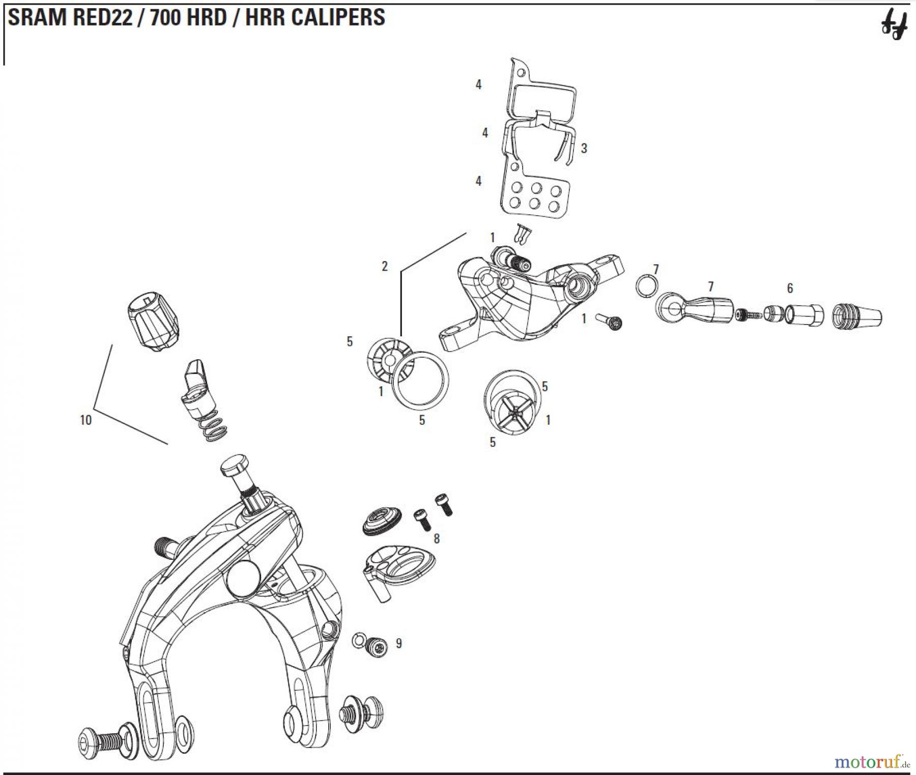 Sram Sram SRAM RED22 / 700 HRD / HRR CALIPERS