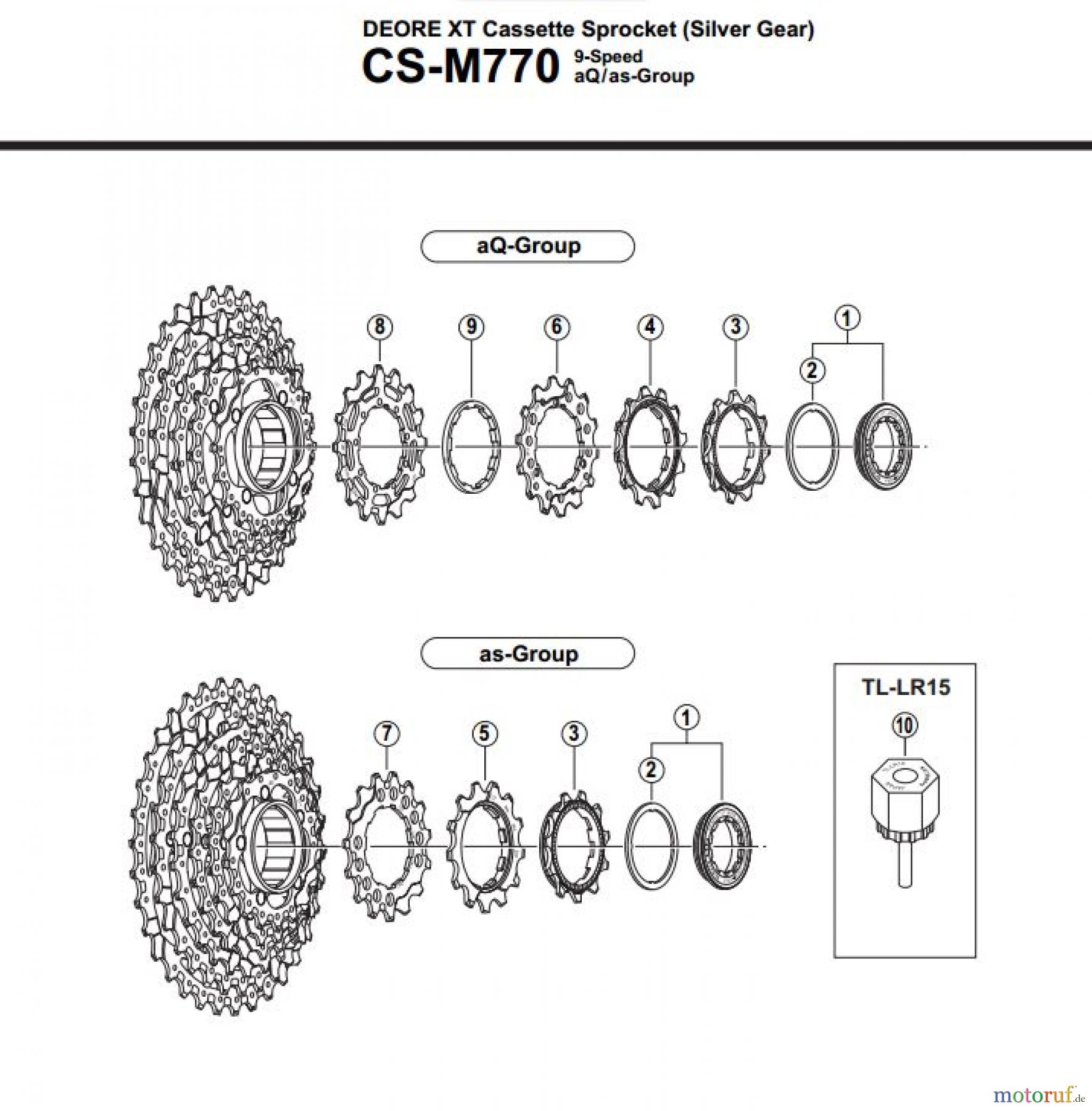 Shimano CS Cassette / Zahnkranz CS-M770