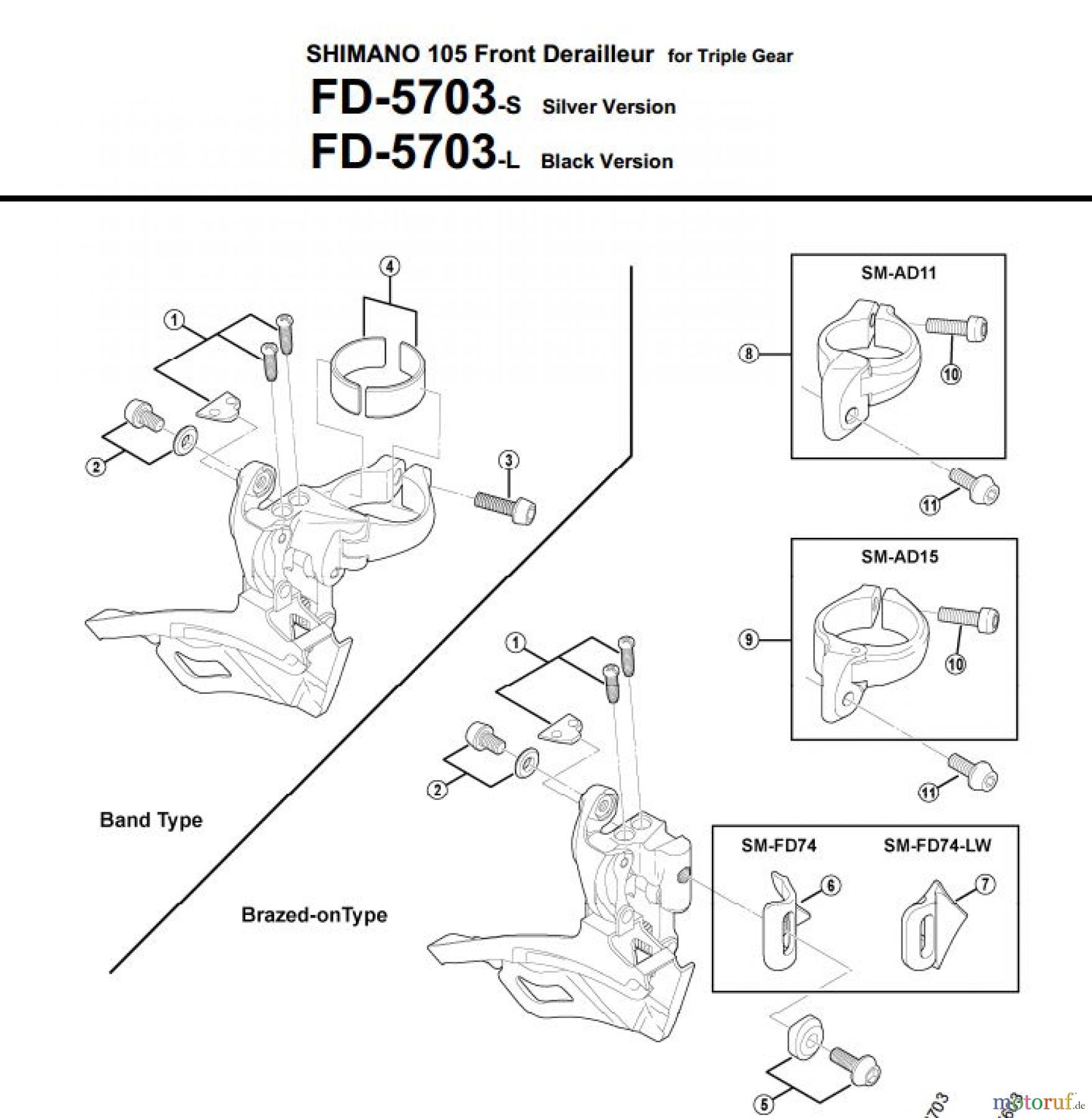Shimano FD Front Derailleur - Umwerfer FD-5703 3053