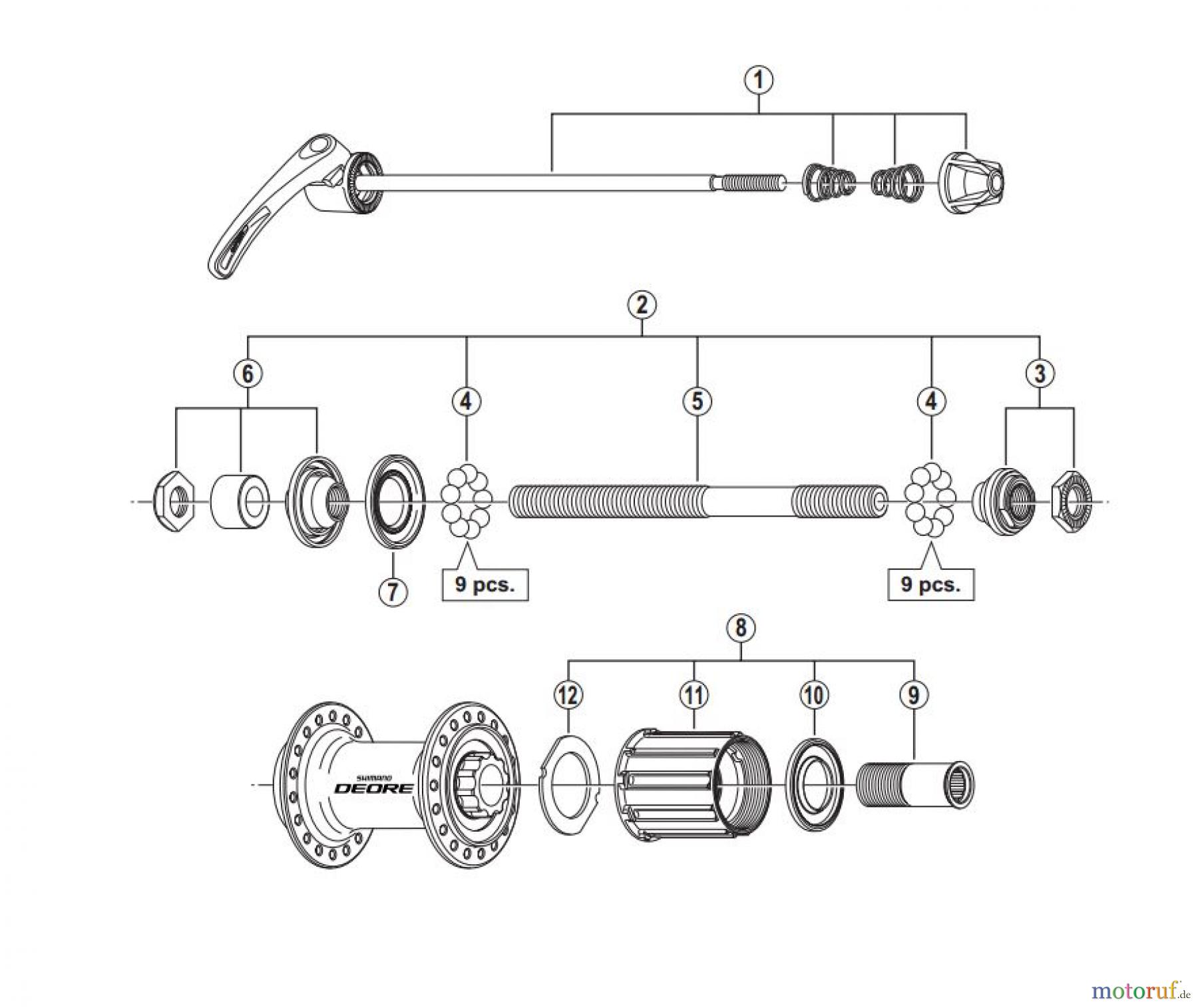 Shimano FH Free Hub - Freilaufnabe FH-T610