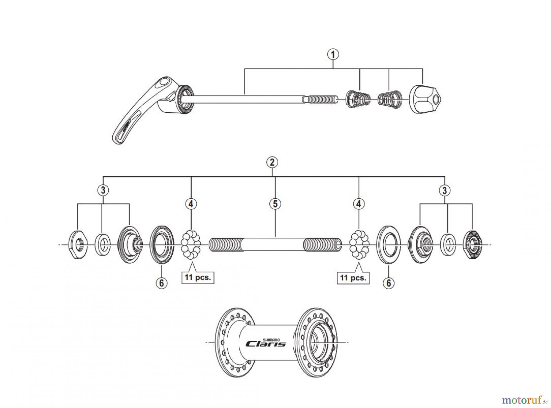 Shimano HB Hub - Vordere Nabe HB-2400