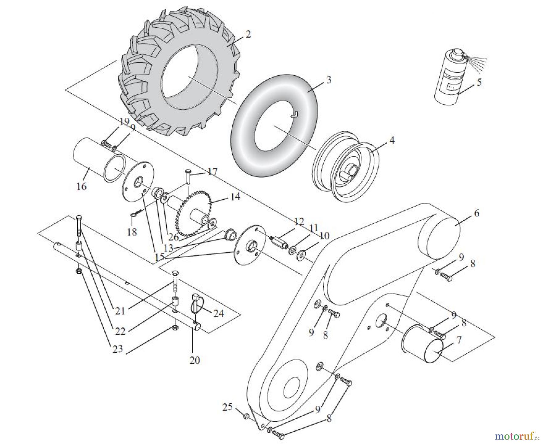 Tielbürger Wiesenmäher t50 Achse