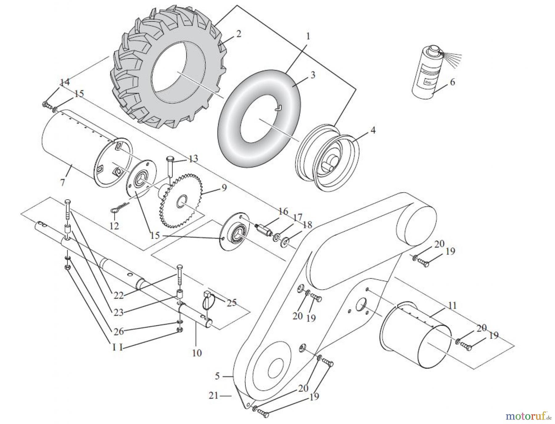Tielbürger Wiesenmäher t60 Achse