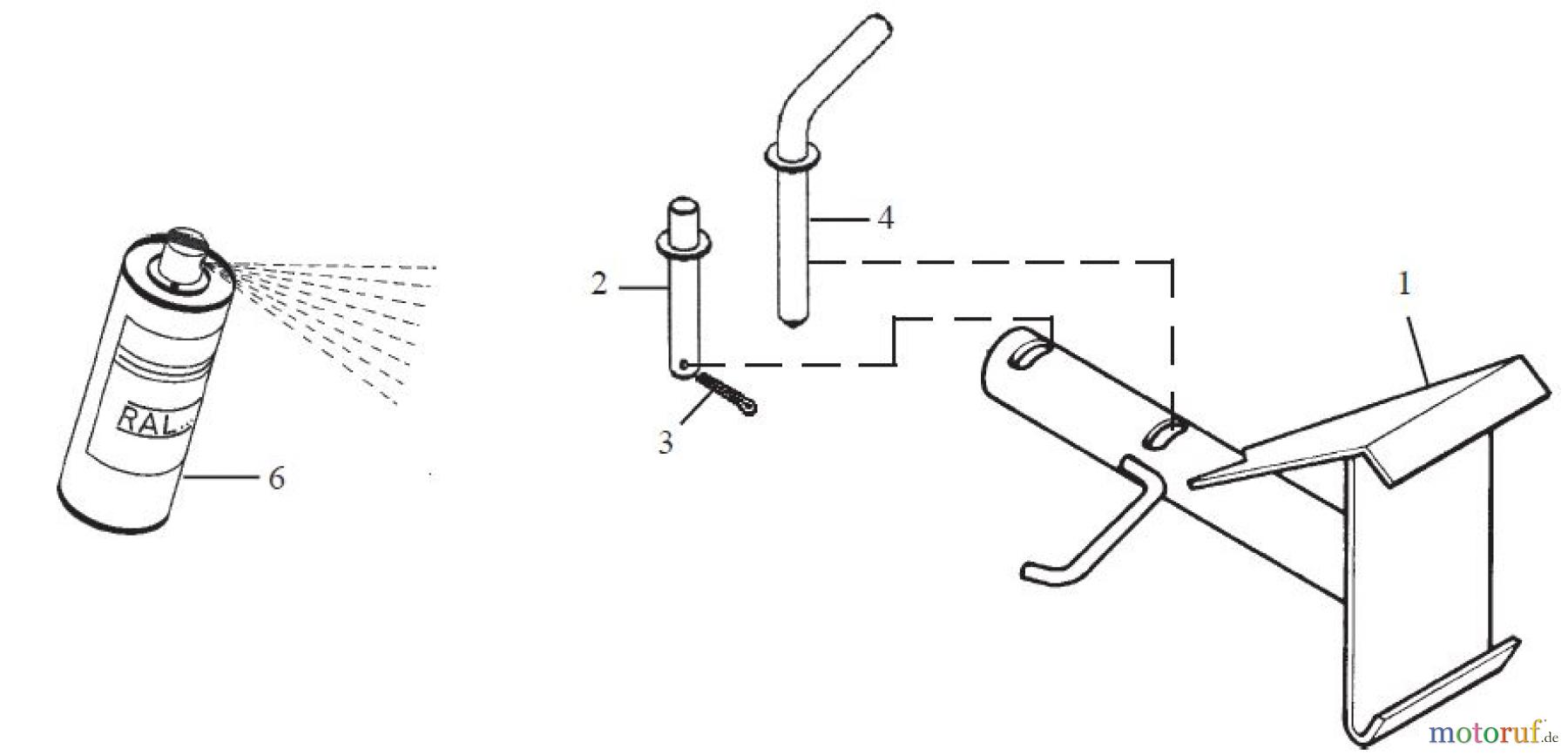 Tielbürger Wiesenmäher Zubehör Räumschild-Halter für: t56, t56R, t57, t57R, t66