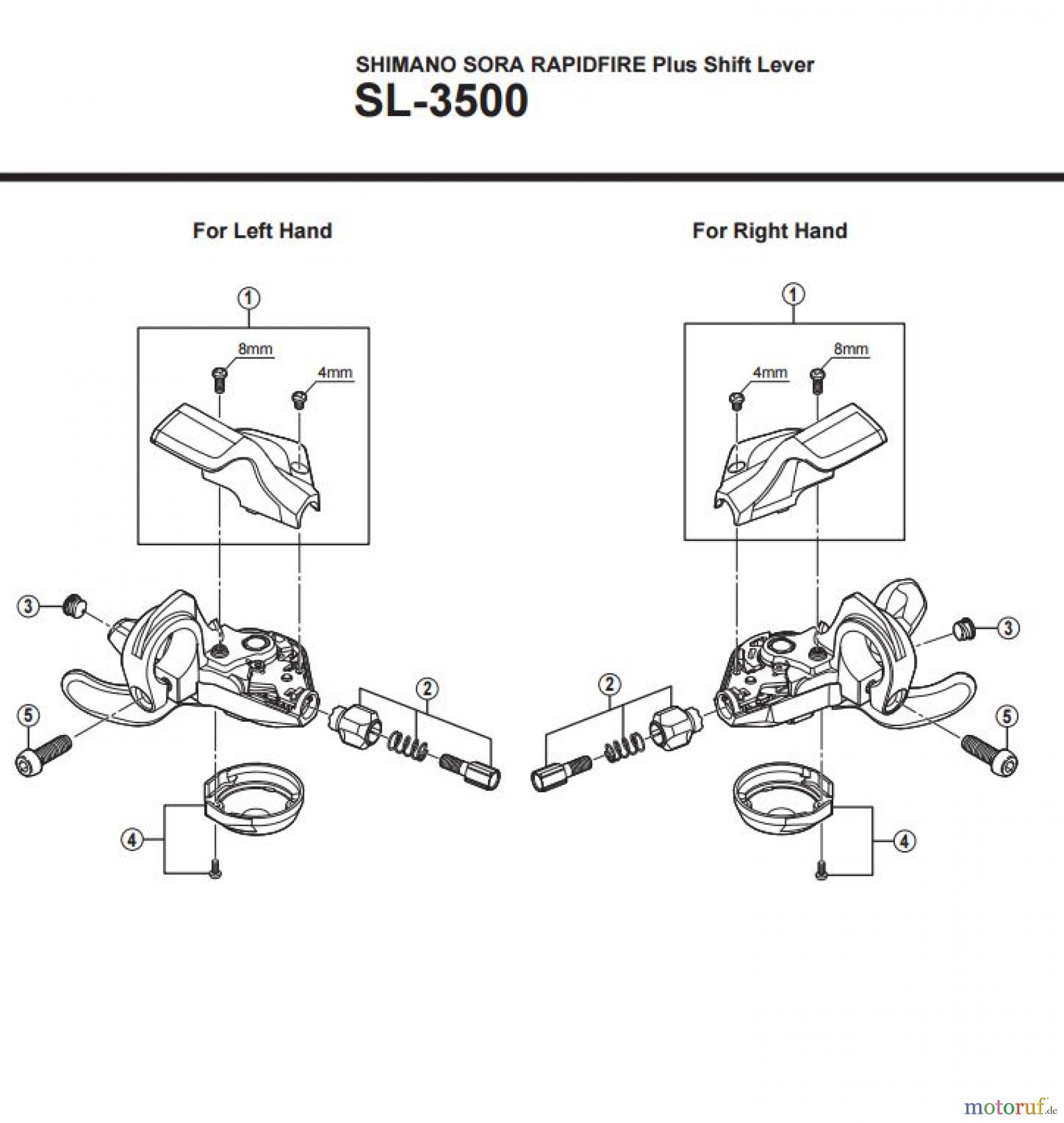 Shimano SL Shift Lever - Schalthebel SL-3500