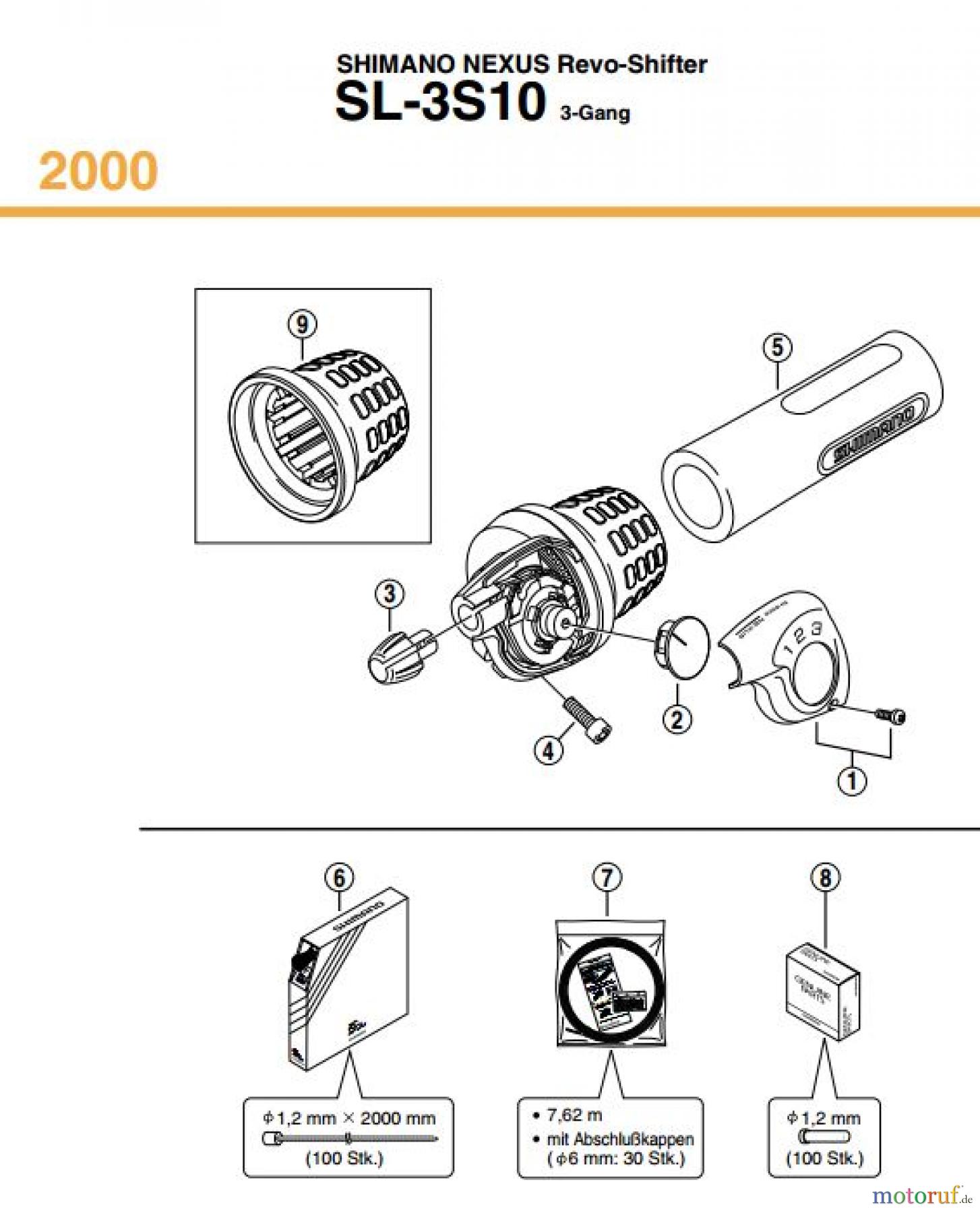 Shimano SL Shift Lever - Schalthebel SL-3S10-1847B