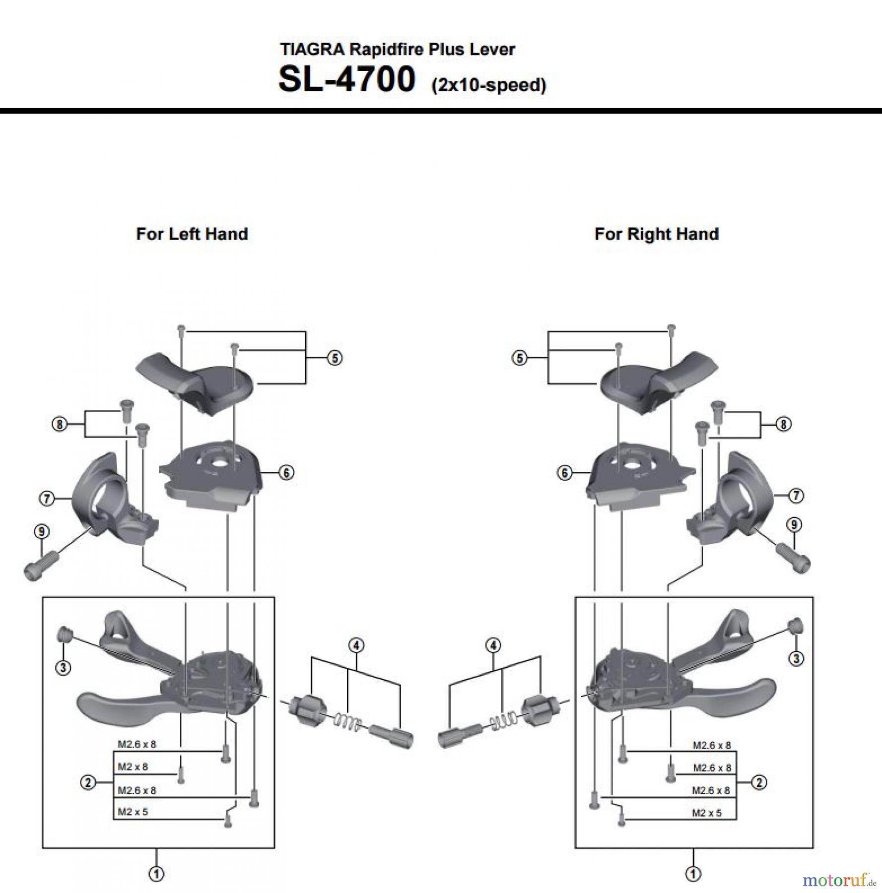 Shimano SL Shift Lever - Schalthebel SL-4700 TIAGRA Rapidfire Plus Lever