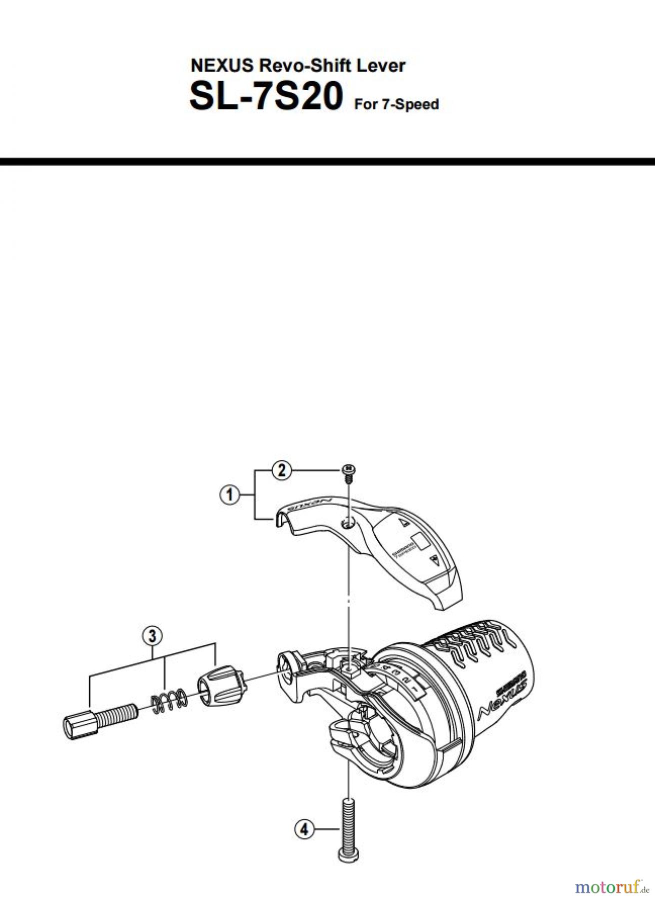 Shimano SL Shift Lever - Schalthebel SL-7S20
